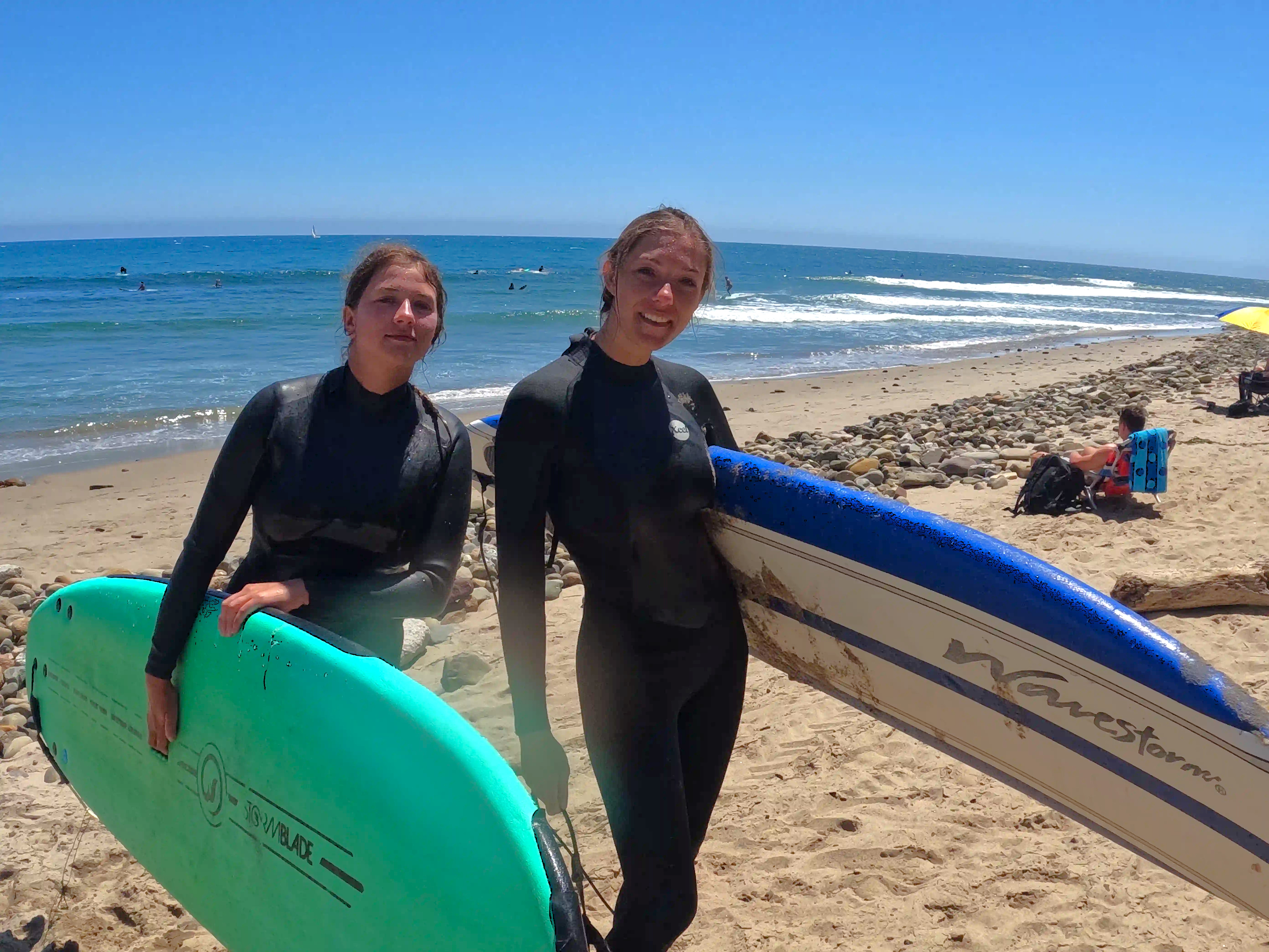Surfboard rentals in Santa Monica by Offshore Vibes Surf School.